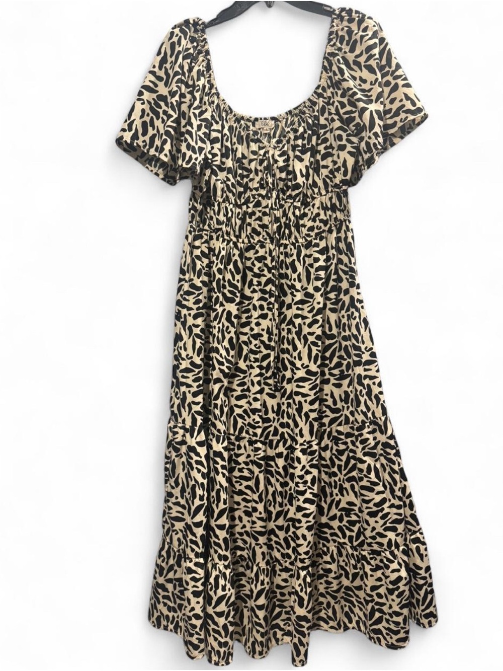 Blush Black and Cream Animal Print Maxi Dress